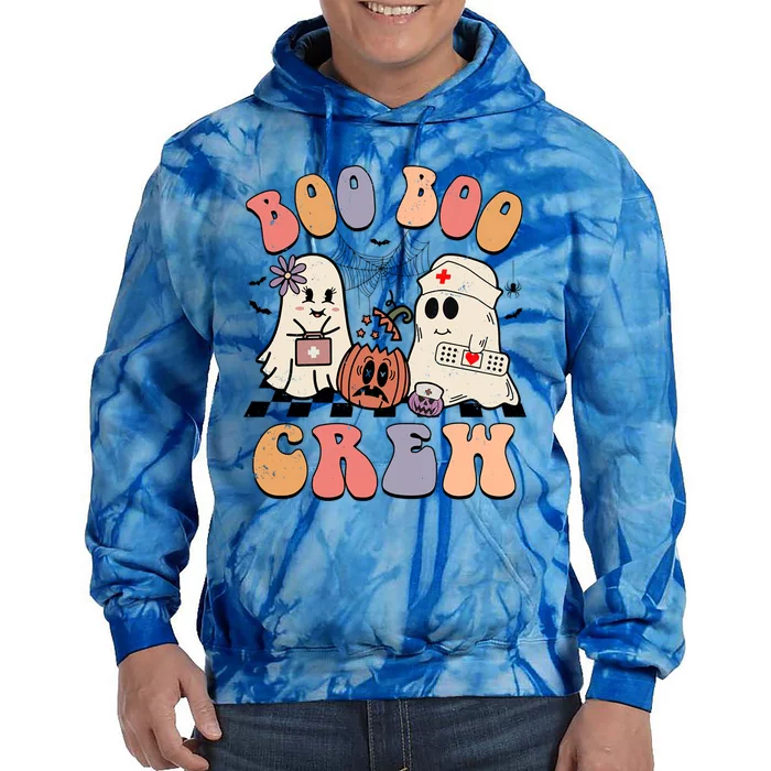 Boo Boo Crew Ghost Doctor Paramedic Emt Nurse Halloween Gift Tie Dye Hoodie