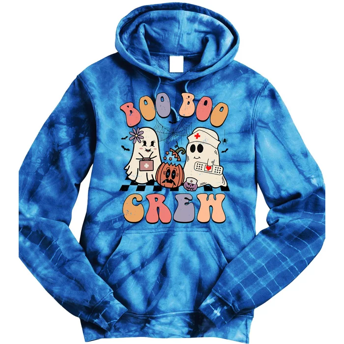 Boo Boo Crew Ghost Doctor Paramedic Emt Nurse Halloween Gift Tie Dye Hoodie