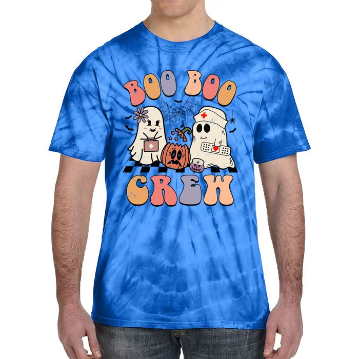 Boo Boo Crew Ghost Doctor Paramedic Emt Nurse Halloween Gift Tie-Dye T-Shirt