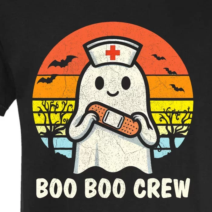 Boo Boo Crew Halloween Nurse Women Ghost Halloween Garment-Dyed Heavyweight T-Shirt