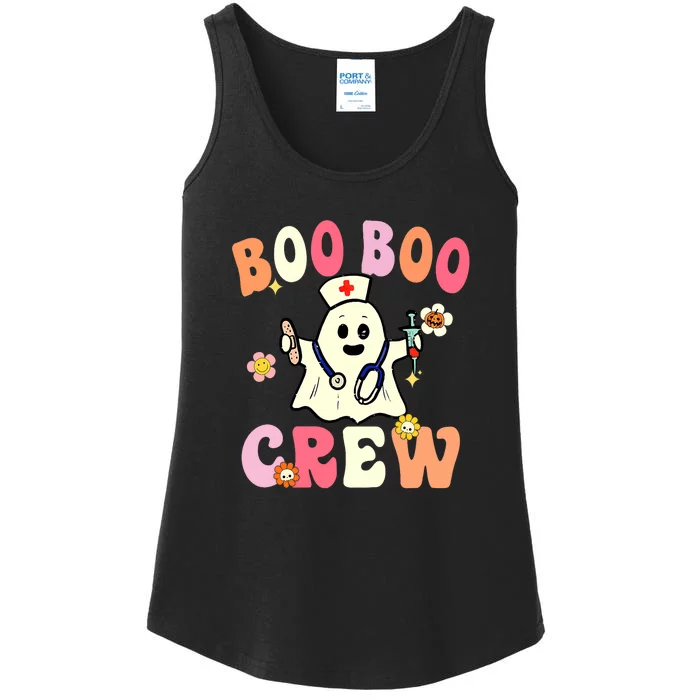 Boo Boo Crew Nurse Ghost Funny Halloween Costume For Women Ladies Essential Tank