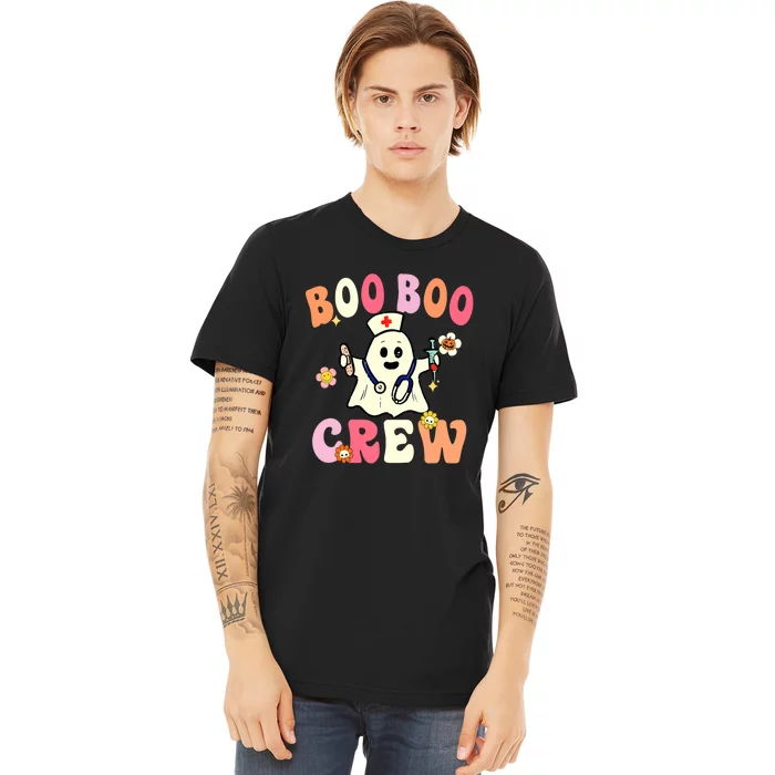 Boo Boo Crew Nurse Ghost Funny Halloween Costume For Women Premium T-Shirt