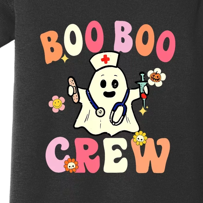 Boo Boo Crew Nurse Ghost Funny Halloween Costume For Women Baby Bodysuit