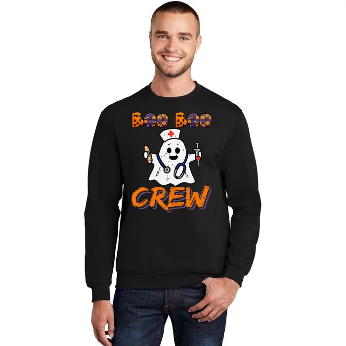 Boo Boo Crew Nurse Lazy Halloween Costume Gift Tall Sweatshirt