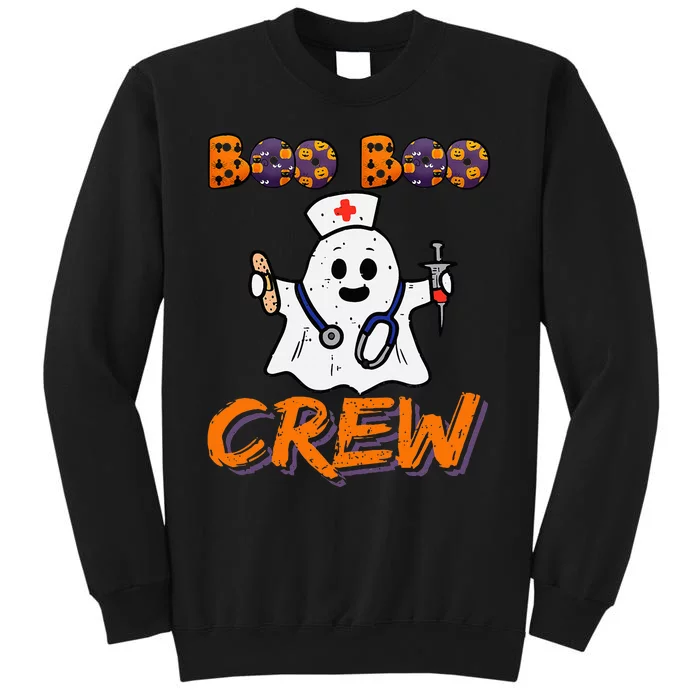 Boo Boo Crew Nurse Lazy Halloween Costume Gift Tall Sweatshirt