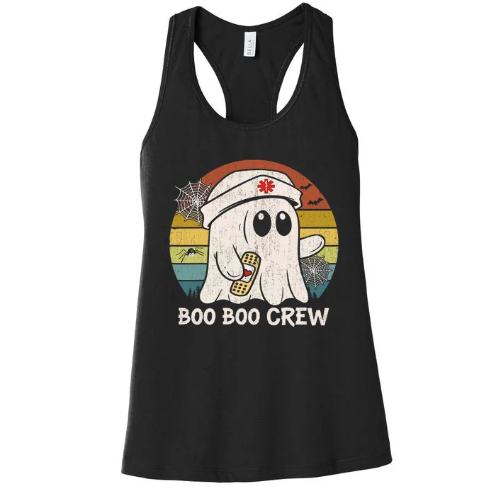 Boo Boo Crew Nurse Funny Ghost Women Halloween Nurse Women's Racerback Tank