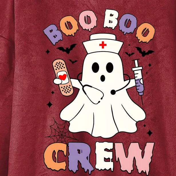 Boo Boo Crew Halloween Nurse Hooded Wearable Blanket