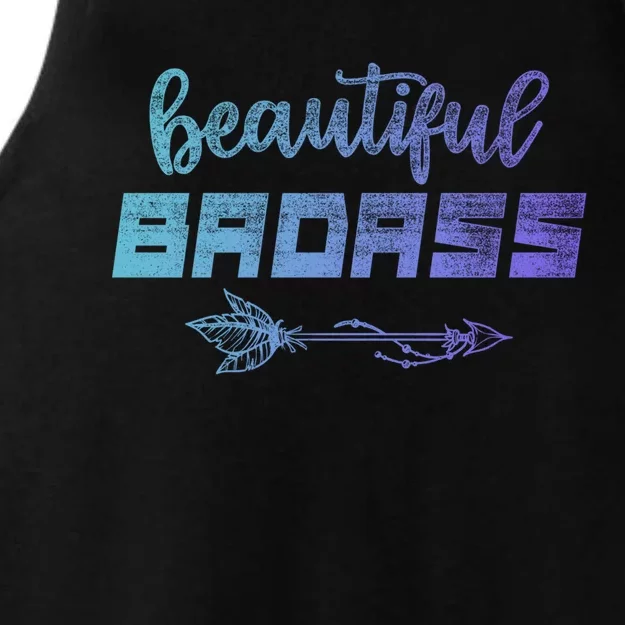 Beautiful Badass Country Gift Empowered Gift Ladies Tri-Blend Wicking Tank