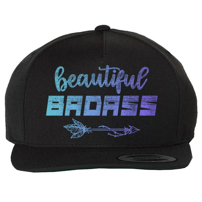 Beautiful Badass Country Gift Empowered Gift Wool Snapback Cap