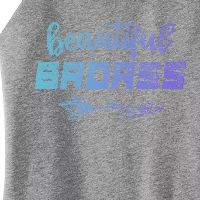 Beautiful Badass Country Gift Empowered Gift Women’s Perfect Tri Rocker Tank