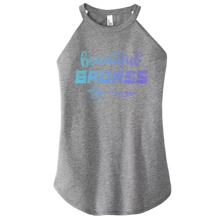 Beautiful Badass Country Gift Empowered Gift Women’s Perfect Tri Rocker Tank