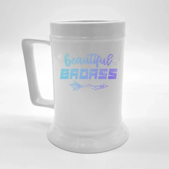 Beautiful Badass Country Gift Empowered Gift Front & Back Beer Stein