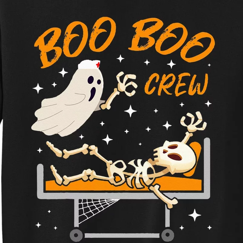 Boo Boo Crew Halloween Ghost Doctor Paramedic EMT Nurse Tall Sweatshirt