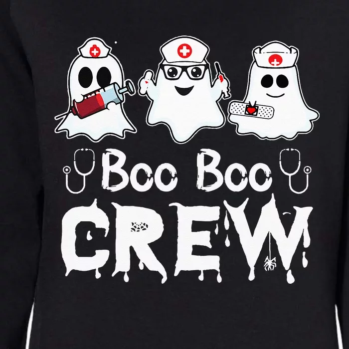 Boo Boo Crew Funny Nurse Halloween Ghost Costume Womens California Wash Sweatshirt