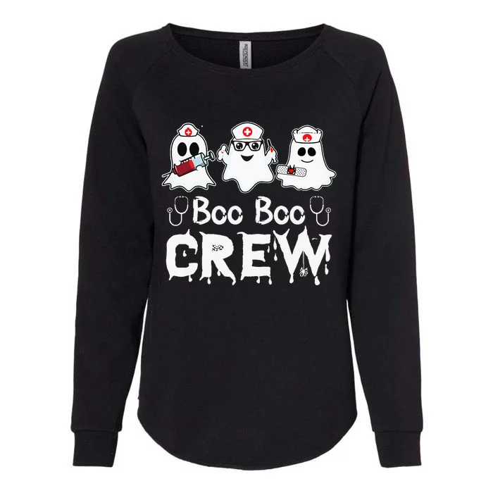 Boo Boo Crew Funny Nurse Halloween Ghost Costume Womens California Wash Sweatshirt