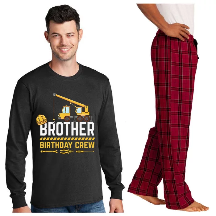 Brother Birthday Crew Construction Birthday Long Sleeve Pajama Set