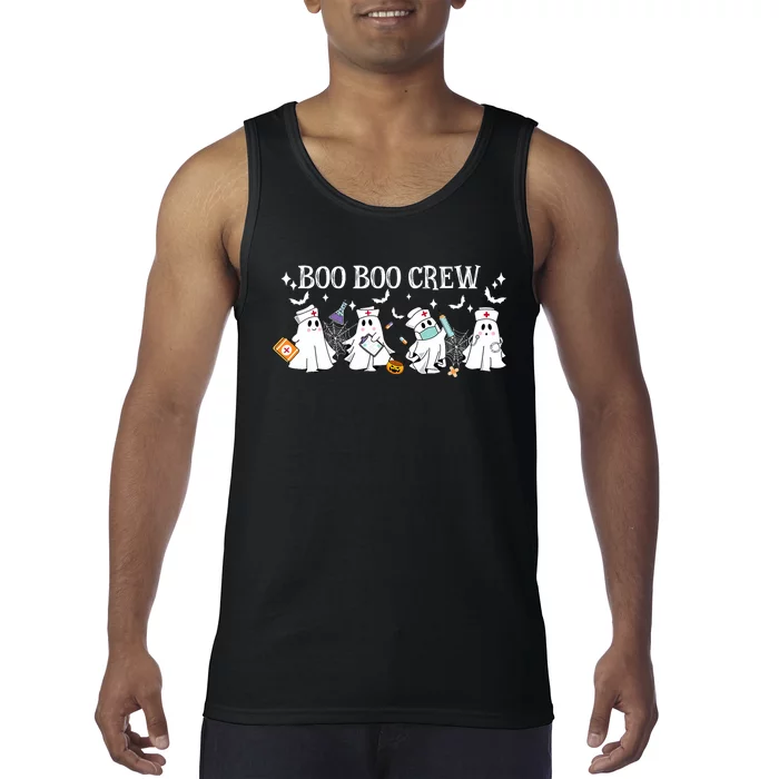 Boo Boo Crew Nurse Ghost Funny Halloween Tank Top