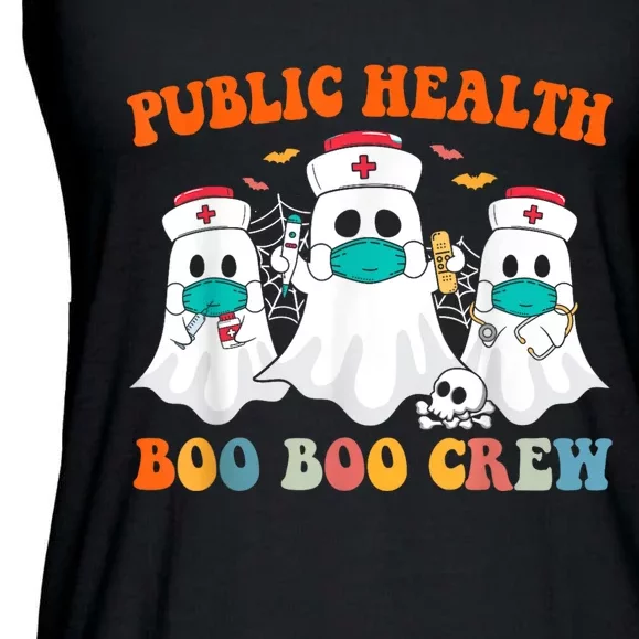 Boo Boo Crew For Public Health Nurse Halloween Scrub Ladies Essential Flowy Tank