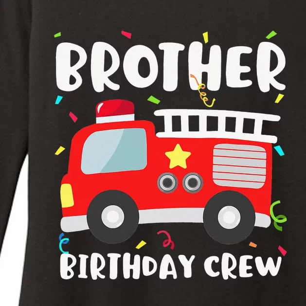 Brother Birthday Crew Fire Truck Party Firefighter Womens CVC Long Sleeve Shirt