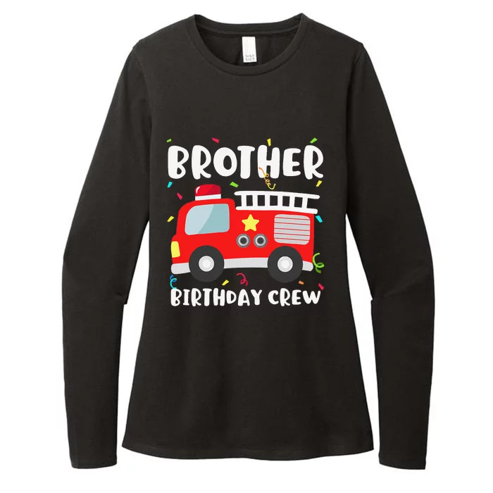 Brother Birthday Crew Fire Truck Party Firefighter Womens CVC Long Sleeve Shirt