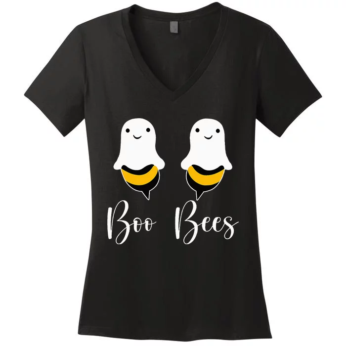 Boo Bees Couples Halloween Costume Women's V-Neck T-Shirt