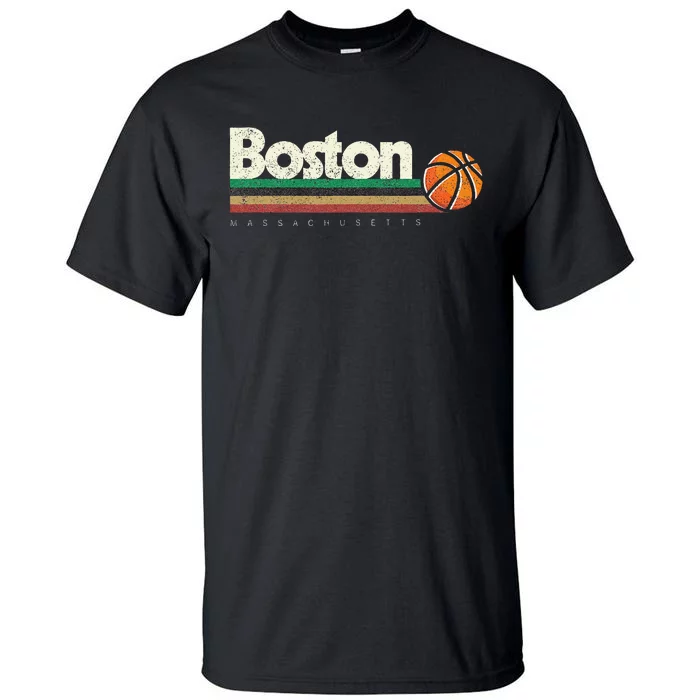 Basketball Boston City Bball Retro Stripes Tall T-Shirt