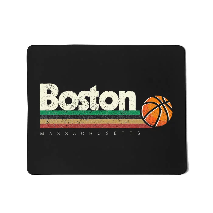 Basketball Boston City Bball Retro Stripes Mousepad