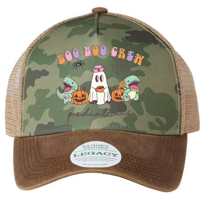 Boo Boo Crew Pediatrics Nurse Dinosaur Halloween Peds Crew Legacy Tie Dye Trucker Hat