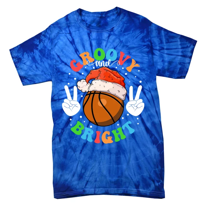 Bright Basketball Christmas Basketball Player Xmas Party Cool Gift Tie-Dye T-Shirt