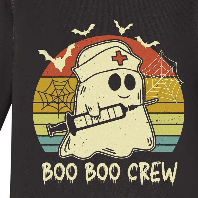 boo boo crew nurse halloween nurse costume out Baby Long Sleeve Bodysuit