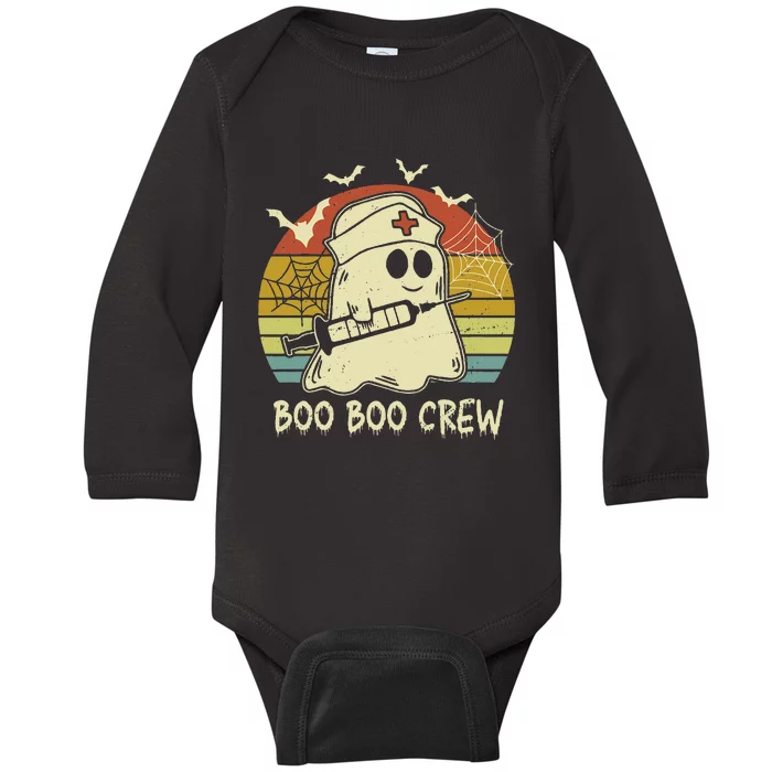 boo boo crew nurse halloween nurse costume out Baby Long Sleeve Bodysuit