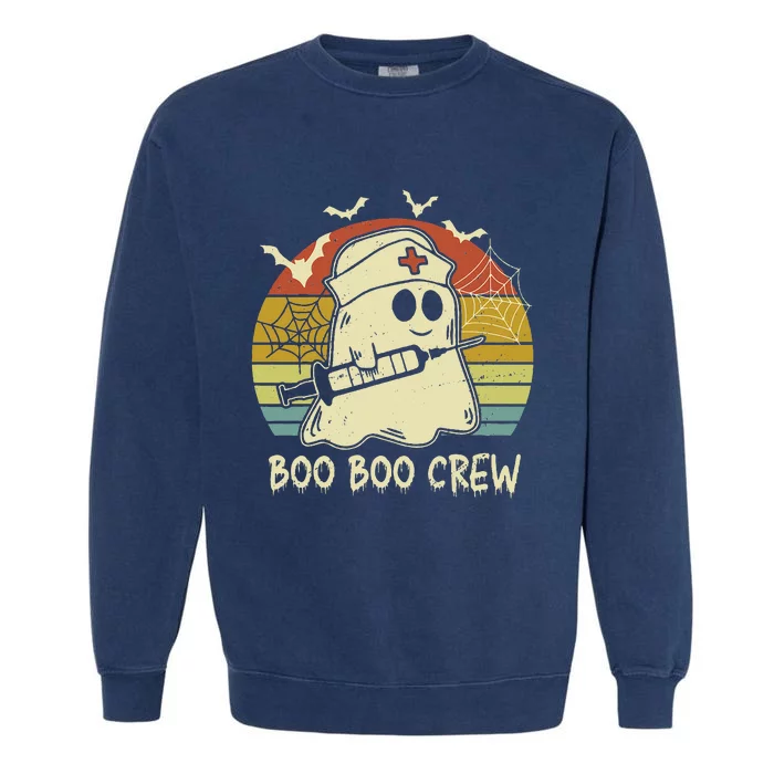 boo boo crew nurse halloween nurse costume out Garment-Dyed Sweatshirt