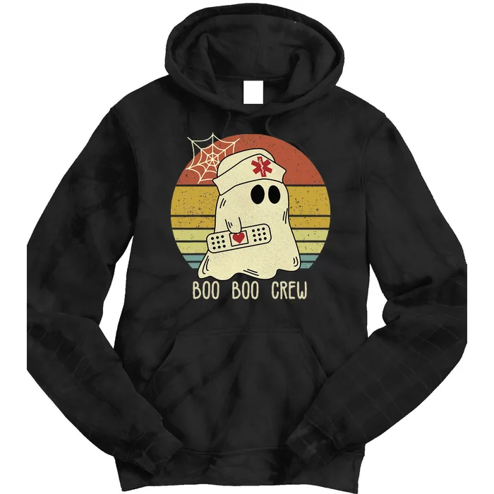 Boo Boo Crew Nurse Halloween Nurse For Women Tie Dye Hoodie