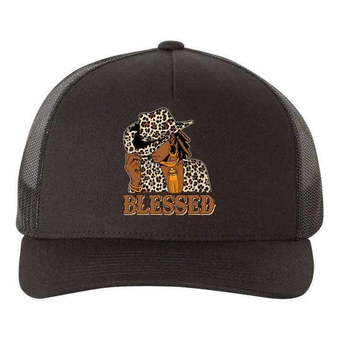 Blessed Black Cowgirl Western Swag African Christian Woman Yupoong Adult 5-Panel Trucker Hat