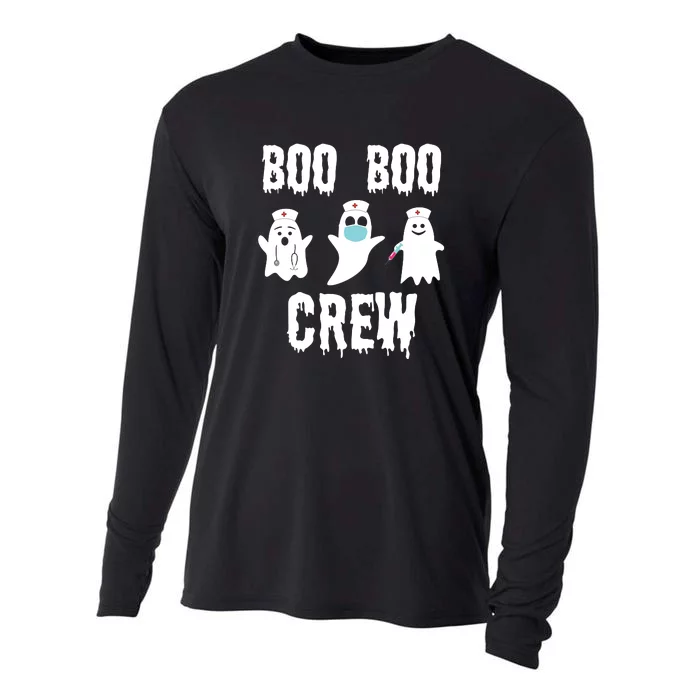 Boo Boo Crew Nurse Halloween Ghost Costume Cooling Performance Long Sleeve Crew