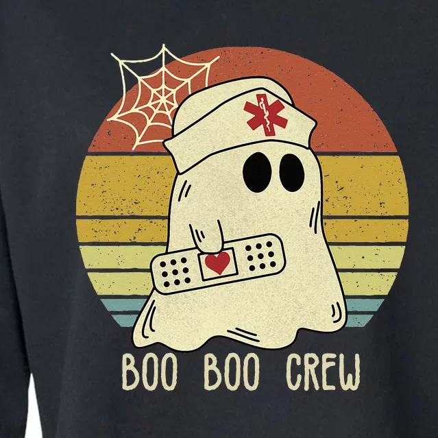 Boo Boo Crew Nurse Halloween Nurse Cropped Pullover Crew