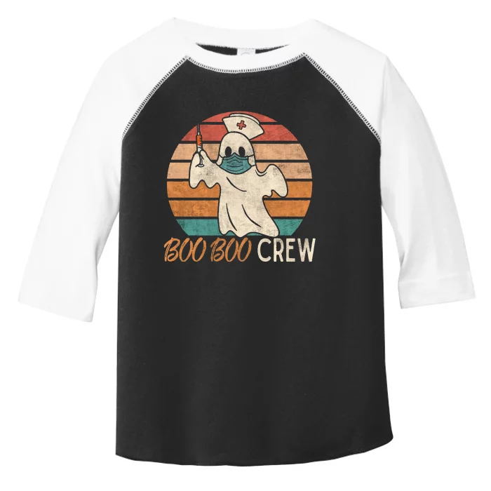 Boo Boo Crew Ghost Nurse Halloween Costume Nurses RN Vintage Toddler Fine Jersey T-Shirt