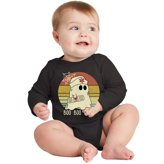 Boo Boo Crew Nurse Halloween Nurse Baby Long Sleeve Bodysuit