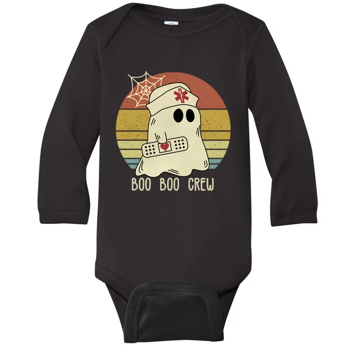 Boo Boo Crew Nurse Halloween Nurse Baby Long Sleeve Bodysuit