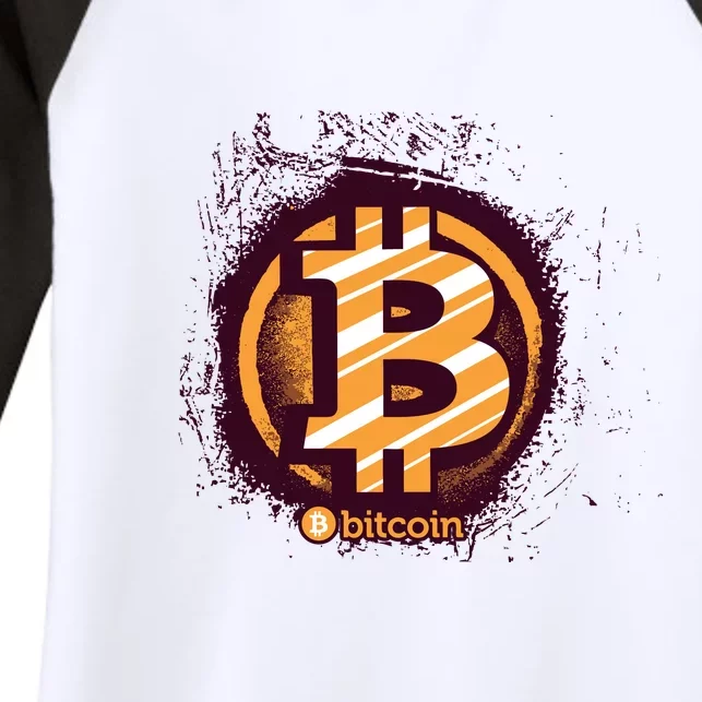 Bitcoin BTC Crypto Cryptocurrency Trader Women's Tri-Blend 3/4-Sleeve Raglan Shirt