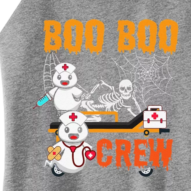 Boo Boo Crew Nurse Halloween Ghost Skeleton Nurses RN Women’s Perfect Tri Rocker Tank