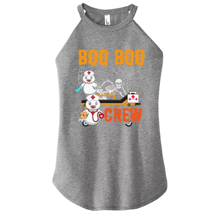 Boo Boo Crew Nurse Halloween Ghost Skeleton Nurses RN Women’s Perfect Tri Rocker Tank