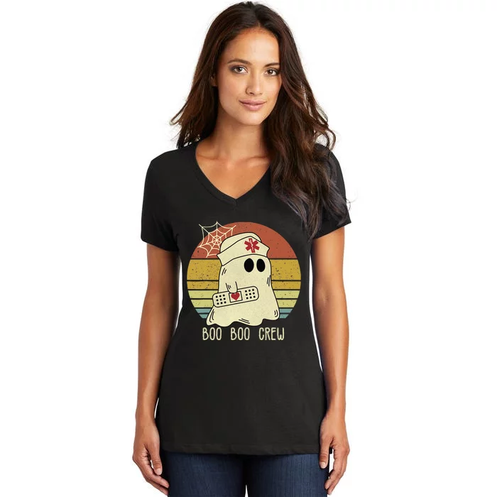 Boo Boo Crew Nurse Halloween Nurse For Women Women's V-Neck T-Shirt