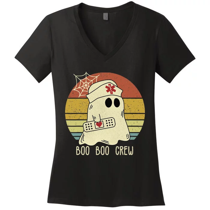 Boo Boo Crew Nurse Halloween Nurse For Women Women's V-Neck T-Shirt