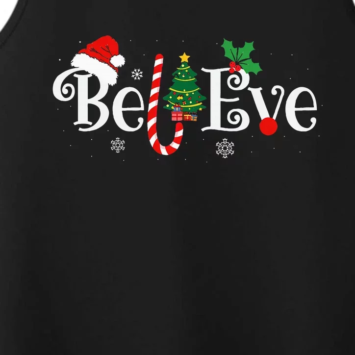 Best Believe Christmas Pajama Ever Xmas Family Performance Tank