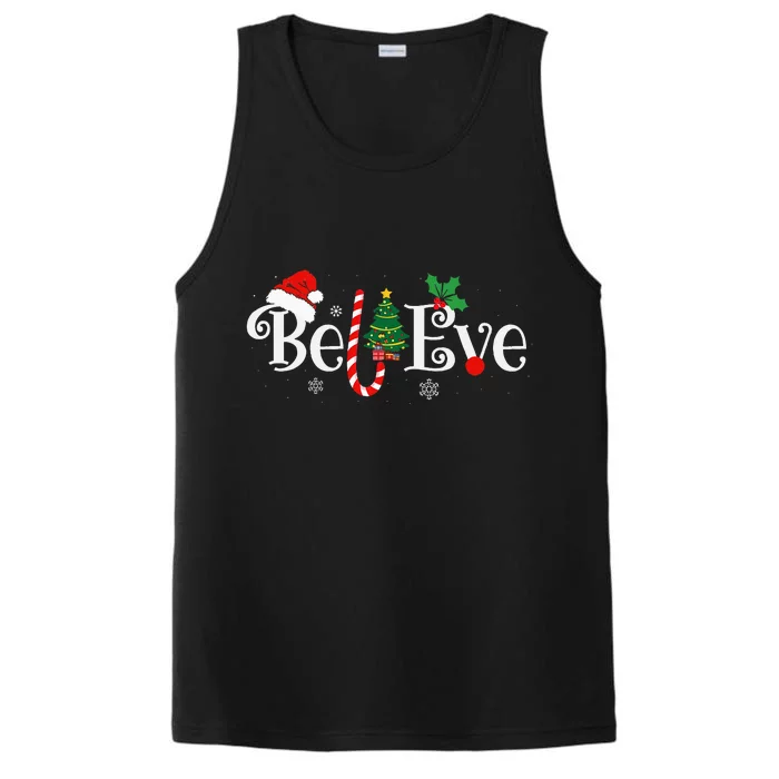 Best Believe Christmas Pajama Ever Xmas Family Performance Tank