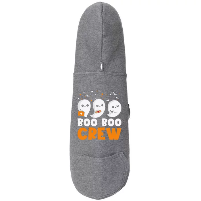 Boo Boo Crew Nurse Halloween Nurses Rn Ghost Costume Gift Doggie 3-End Fleece Hoodie