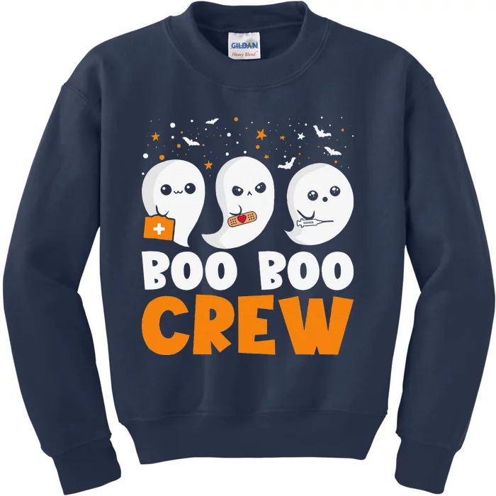 Boo Boo Crew Nurse Halloween Nurses Rn Ghost Costume Gift Kids Sweatshirt