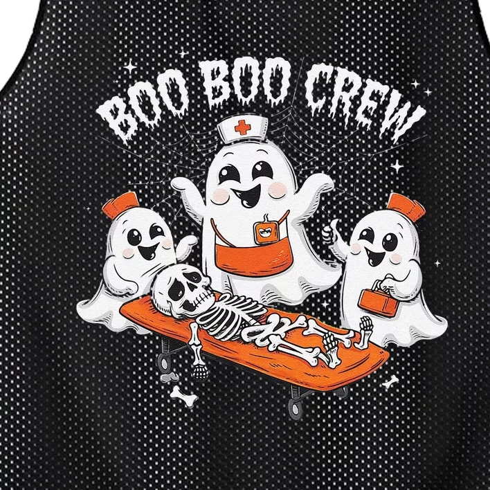 Boo Boo Crew Ghost Halloween Doctor Paramedic Emt Nurse Mesh Reversible Basketball Jersey Tank