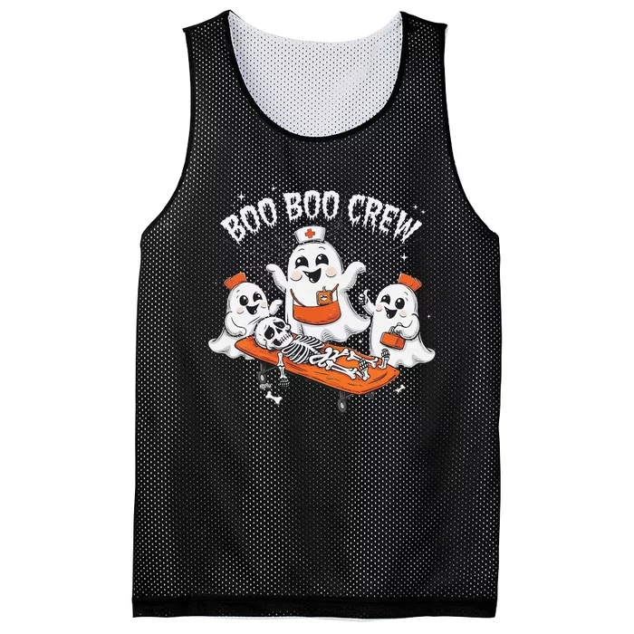 Boo Boo Crew Ghost Halloween Doctor Paramedic Emt Nurse Mesh Reversible Basketball Jersey Tank